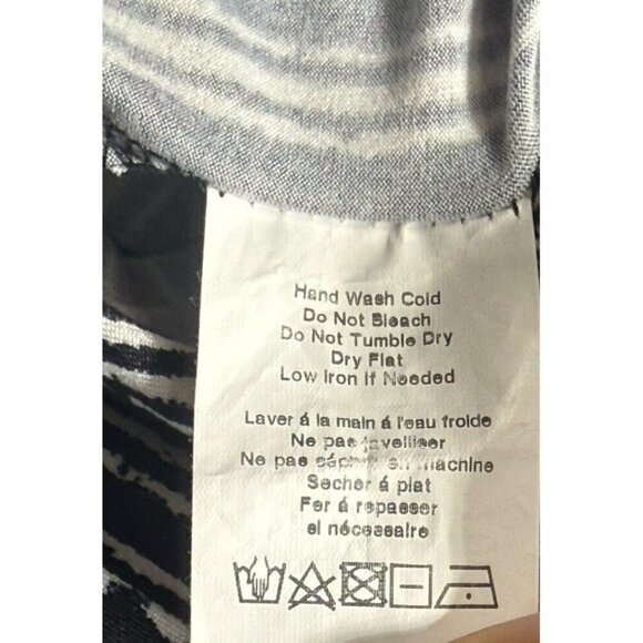 ASTR The Label Black and White Striped Tie Front Long Sleeve Top Blouse Size XL - Picture 5 of 9